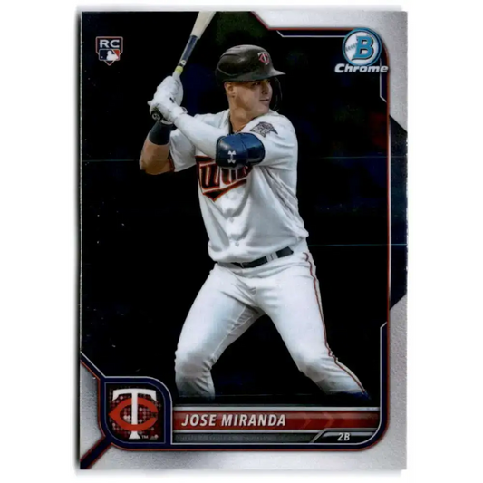 2022 Bowman Chrome #17 Jose Miranda NM-MT RC Rookie Minnesota Twins Baseball Card - Baseball Card Single