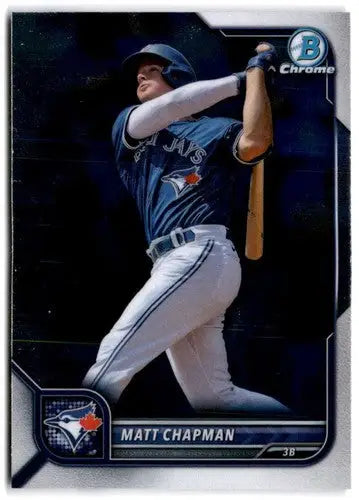 Original gloss Bowman Chrome Matt Chapman baseball card from the 2022 set