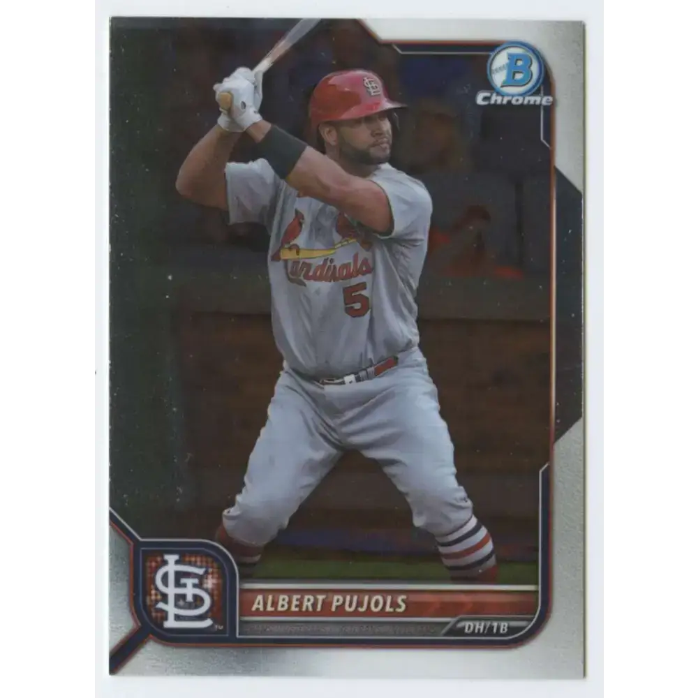 2022 Bowman Chrome #28 Albert Pujols NM-MT St. Louis Cardinals Baseball Card - Baseball Card Single