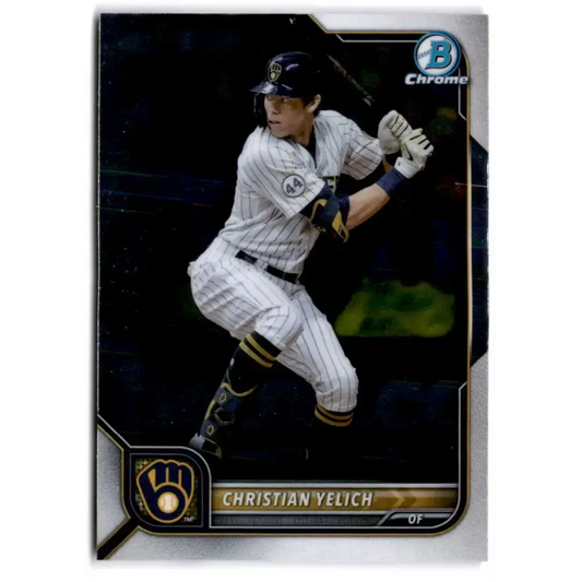 2022 Bowman Chrome #31 Christian Yelich NM-MT Milwaukee Brewers Baseball Card - Baseball Card Single