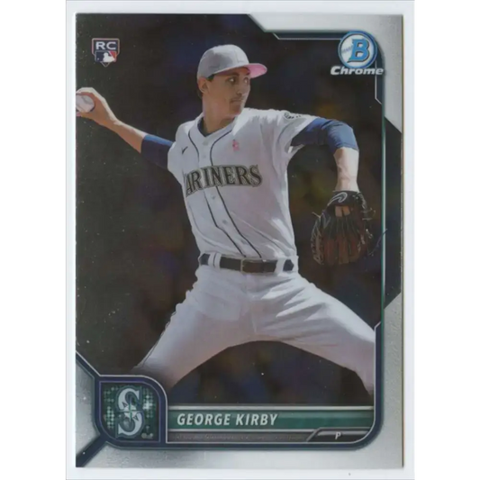 2022 Bowman Chrome #34 George Kirby NM-MT RC Rookie Seattle Mariners Baseball Card - Baseball Card Single