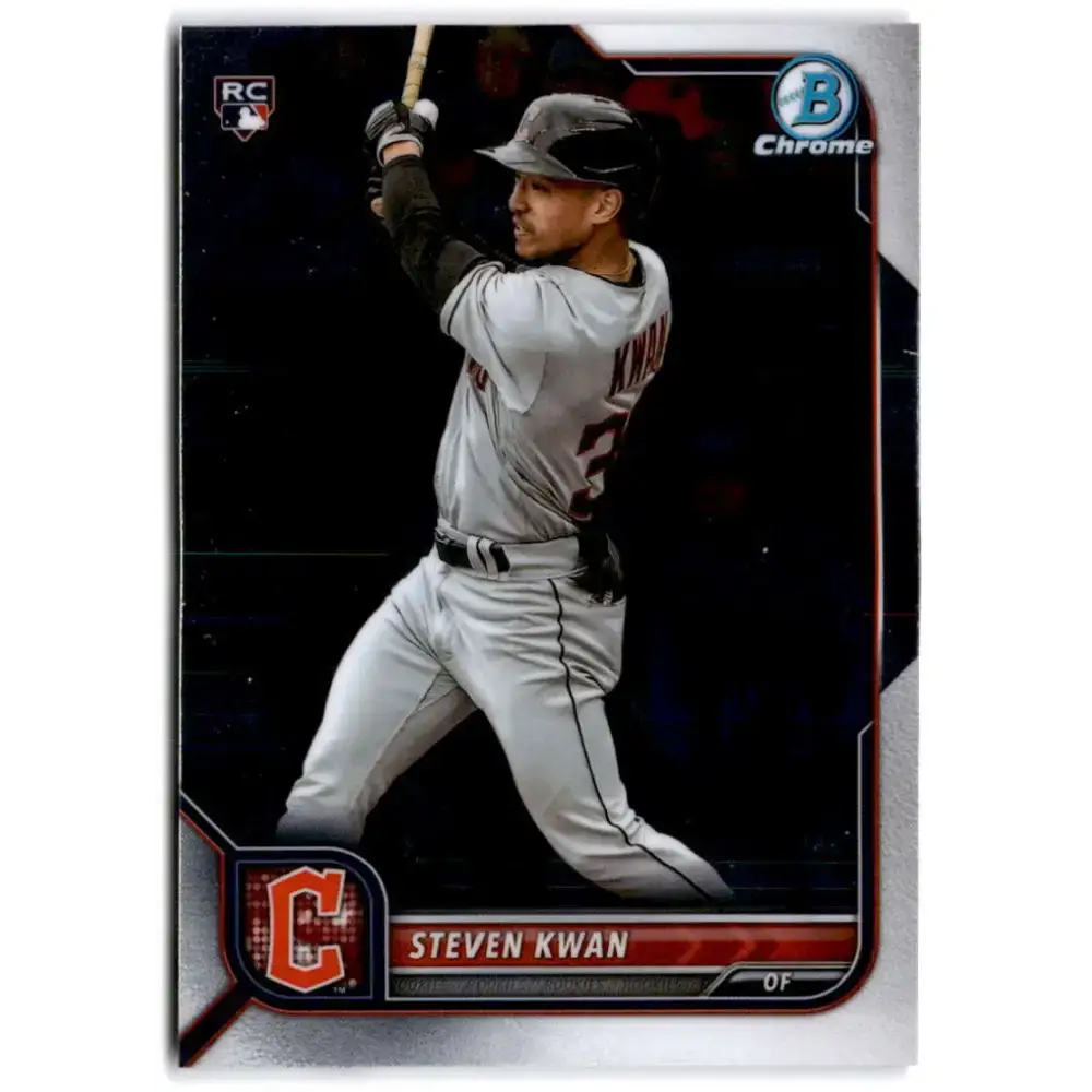 2022 Bowman Chrome #39 Steven Kwan NM-MT RC Rookie Cleveland Guardians Baseball Card - Baseball Card Single