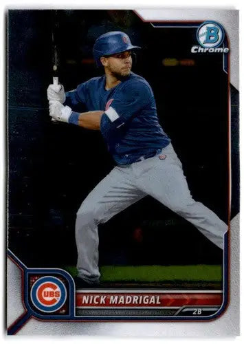 Original gloss Bowman Chrome Nick Madrigal baseball card from 2022 NM-MT Cubs