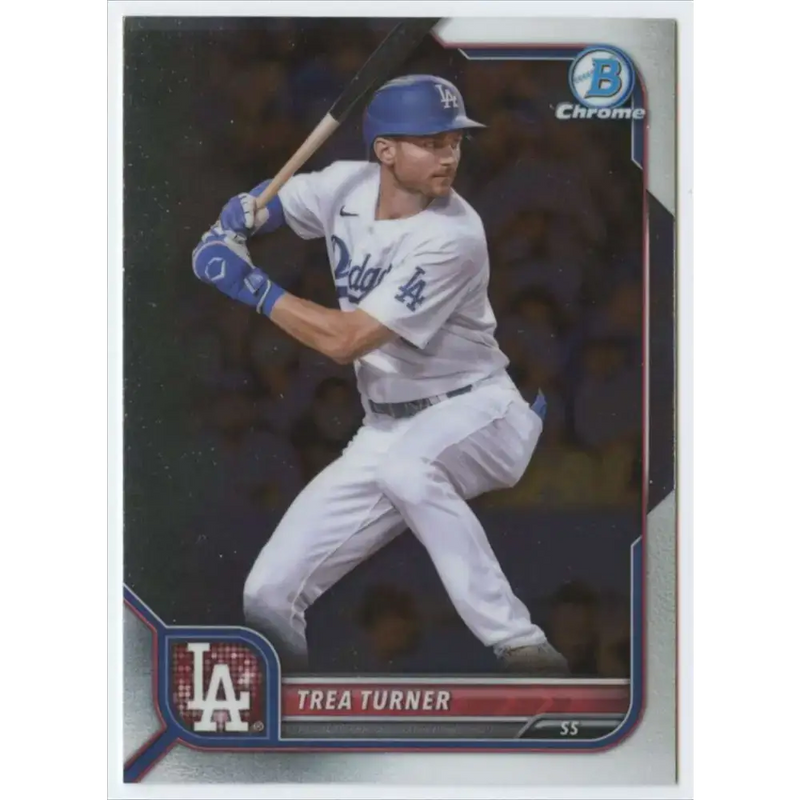 2022 Bowman Chrome #43 Trea Turner NM-MT Los Angeles Dodgers Baseball Card - Baseball Card Single