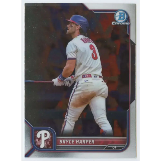 2022 Bowman Chrome #46 Bryce Harper NM-MT Philadelphia Phillies Baseball Card - Baseball Card Single