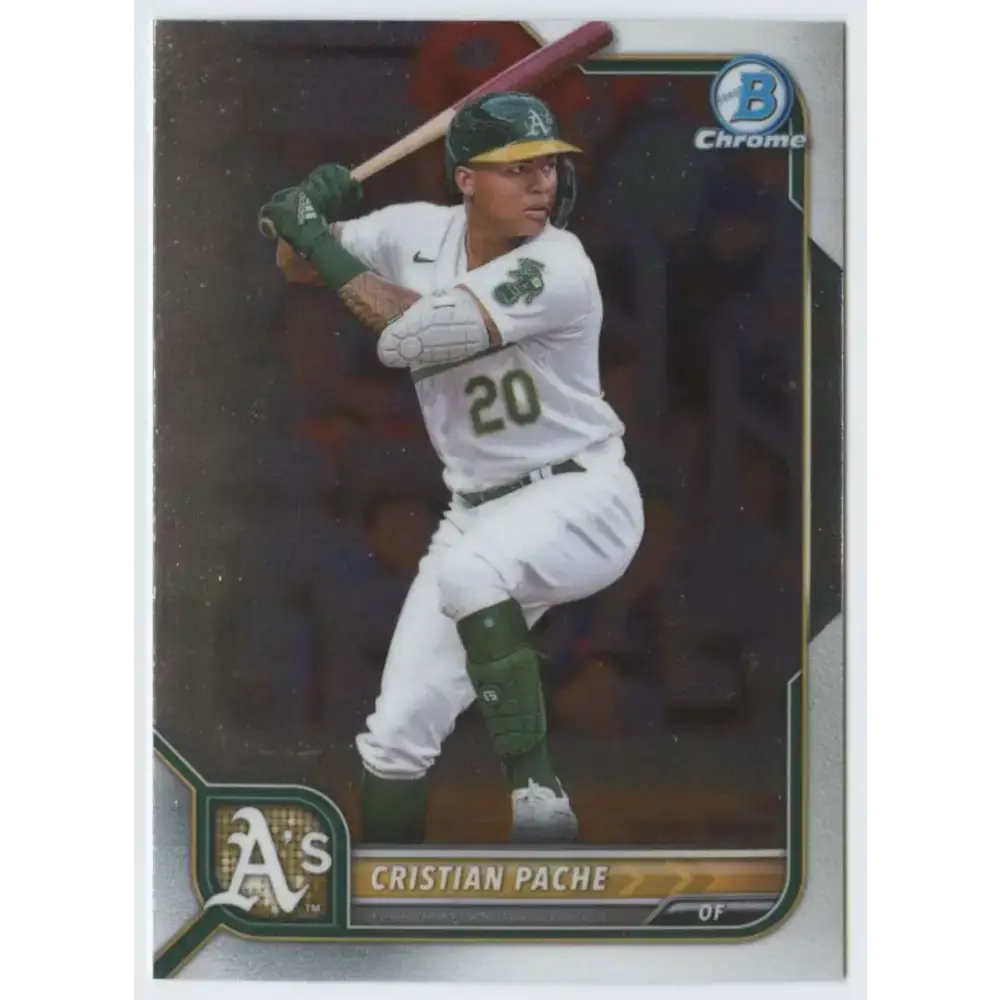 2022 Bowman Chrome #56 Cristian Pache NM-MT Oakland Athletics Baseball Card - Baseball Card Single
