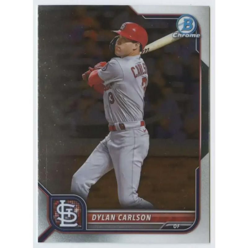 2022 Bowman Chrome #57 Dylan Carlson NM-MT St. Louis Cardinals Baseball Card - Baseball Card Single