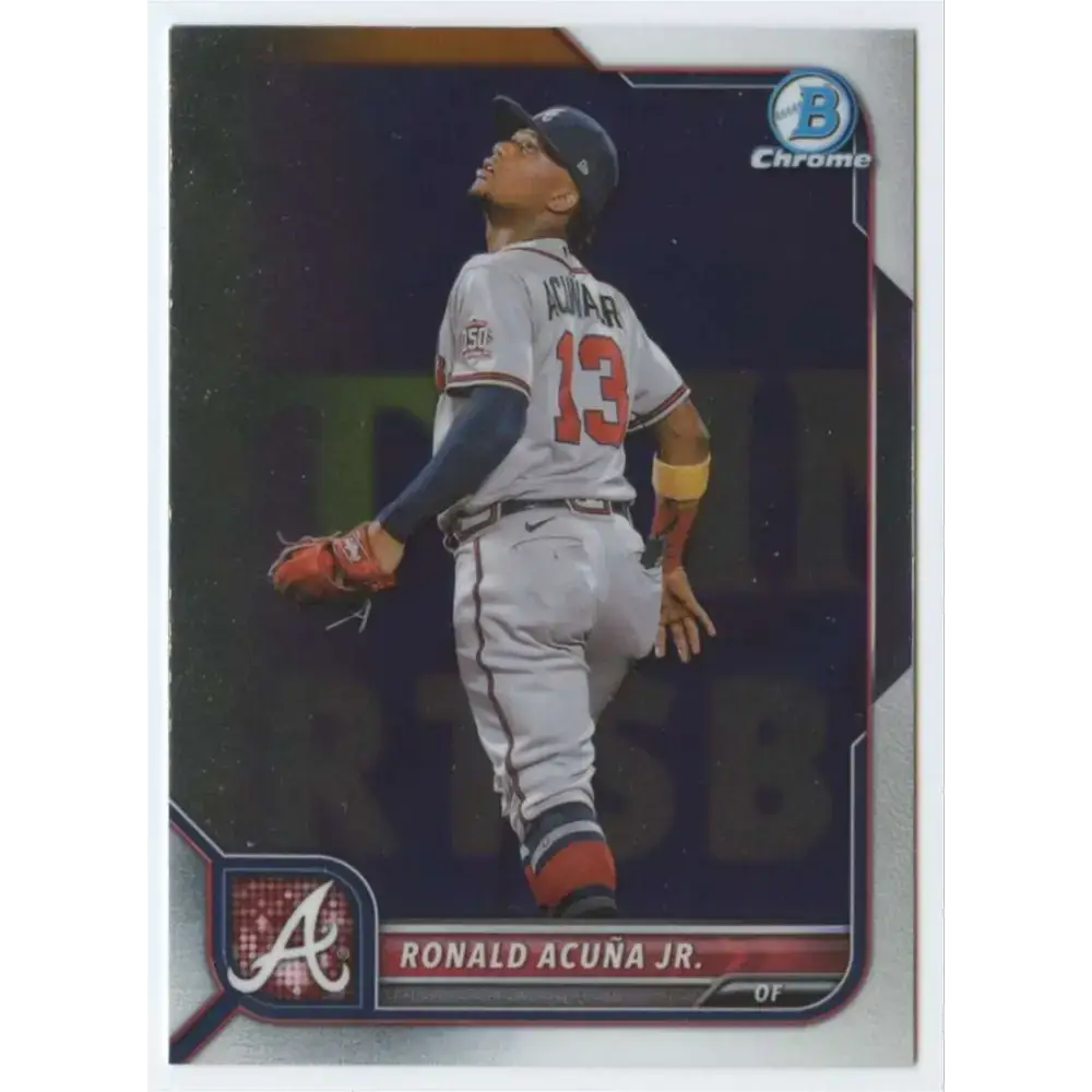 2022 Bowman Chrome #58 Ronald Acuna Jr. NM-MT Atlanta Braves Baseball Card - Baseball Card Single