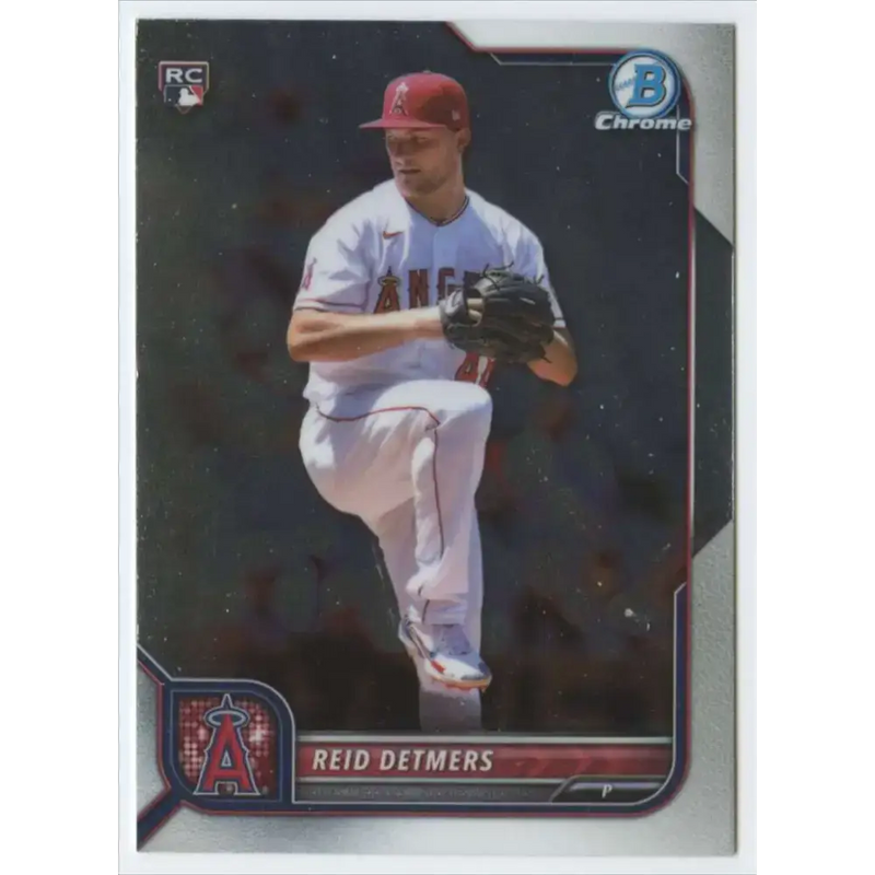 2022 Bowman Chrome #6 Reid Detmers NM-MT RC Rookie Los Angeles Angels Baseball Card - Baseball Card Single