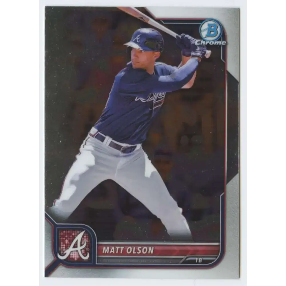 2022 Bowman Chrome #60 Matt Olson NM-MT Atlanta Braves Baseball Card - Baseball Card Single