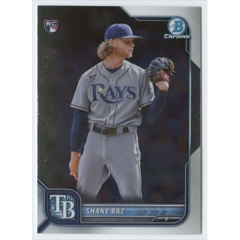 2022 Bowman Chrome #66 Shane Baz NM-MT RC Rookie Tampa Bay Rays Baseball Card - Baseball Card Single