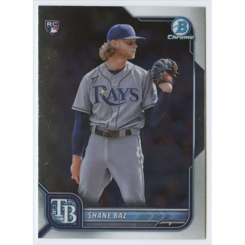2022 Bowman Chrome #66 Shane Baz NM-MT RC Rookie Tampa Bay Rays Baseball Card - Baseball Card Single