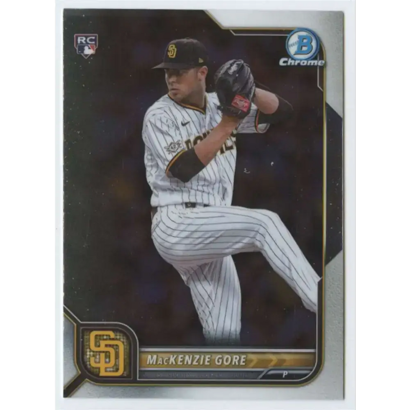 2022 Bowman Chrome #67 MacKenzie Gore NM-MT RC Rookie San Diego Padres Baseball Card - Baseball Card Single
