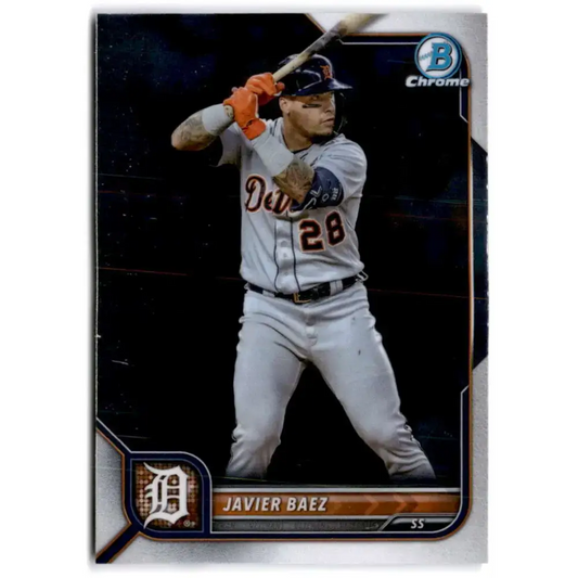 2022 Bowman Chrome #68 Javier Baez NM-MT Detroit Tigers Baseball Card - Baseball Card Single