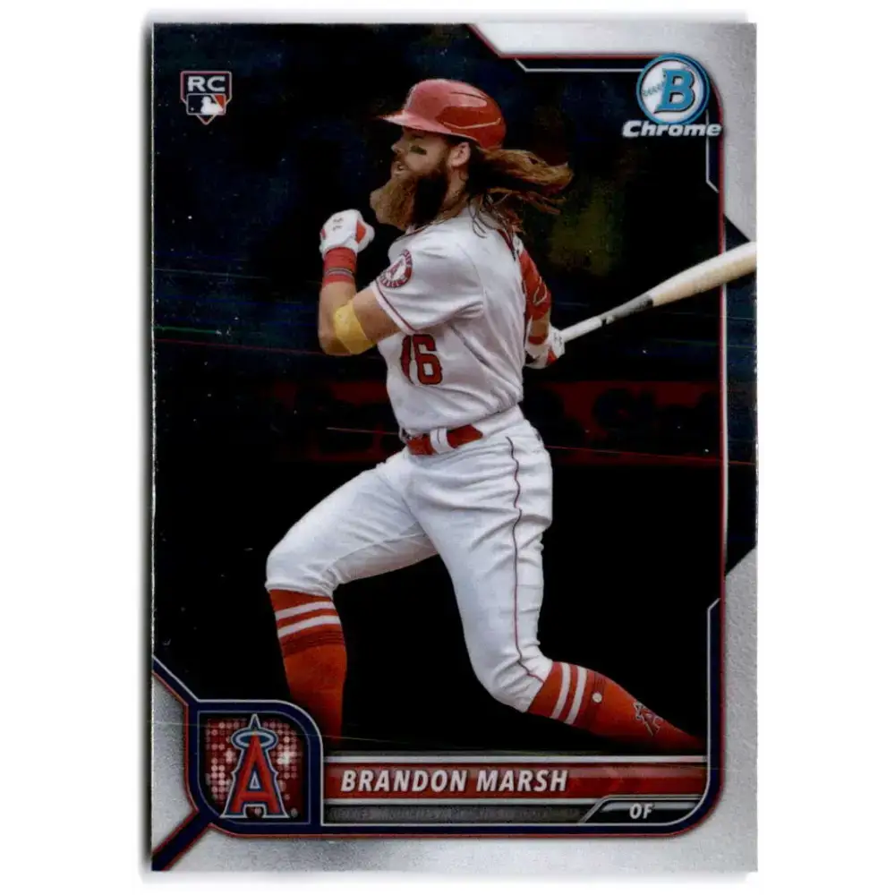 2022 Bowman Chrome #70 Brandon Marsh NM-MT RC Rookie Los Angeles Angels Baseball Card - Baseball Card Single