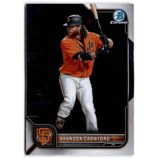 2022 Bowman Chrome #75 Brandon Crawford NM-MT San Francisco Giants Baseball Card - Baseball Card Single