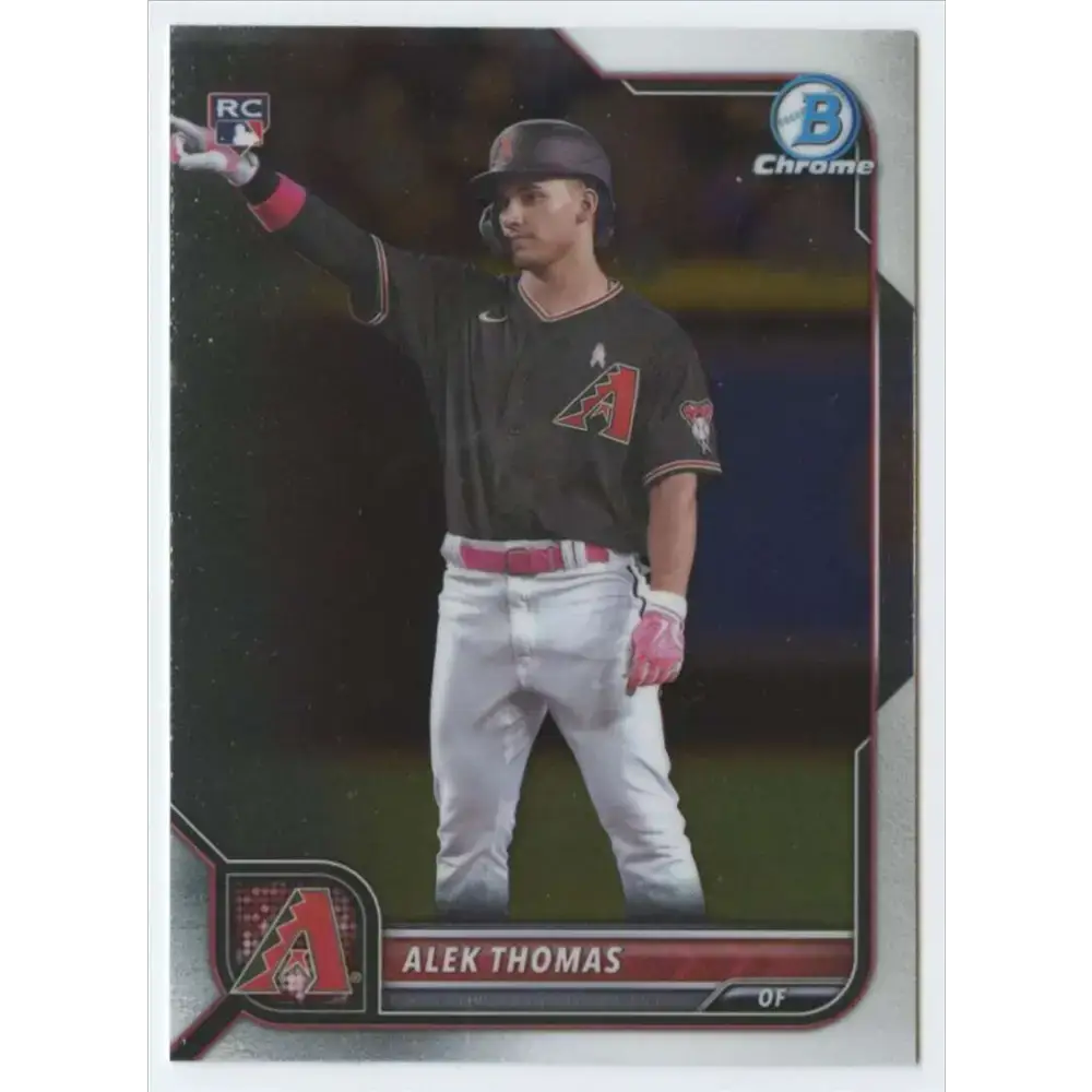 2022 Bowman Chrome #76 Alek Thomas NM-MT RC Rookie Arizona Diamondbacks Baseball Card - Baseball Card Single