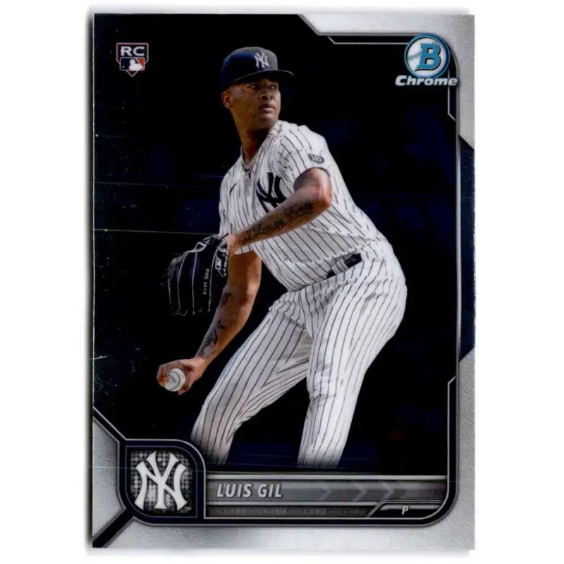 2022 Bowman Chrome #78 Luis Gil NM-MT RC Rookie New York Yankees Baseball Card - Baseball Card Single
