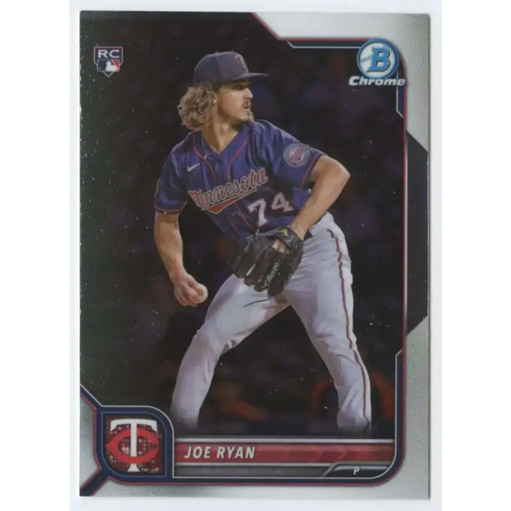 2022 Bowman Chrome #8 Joe Ryan NM-MT RC Rookie Minnesota Twins Baseball Card - Baseball Card Single