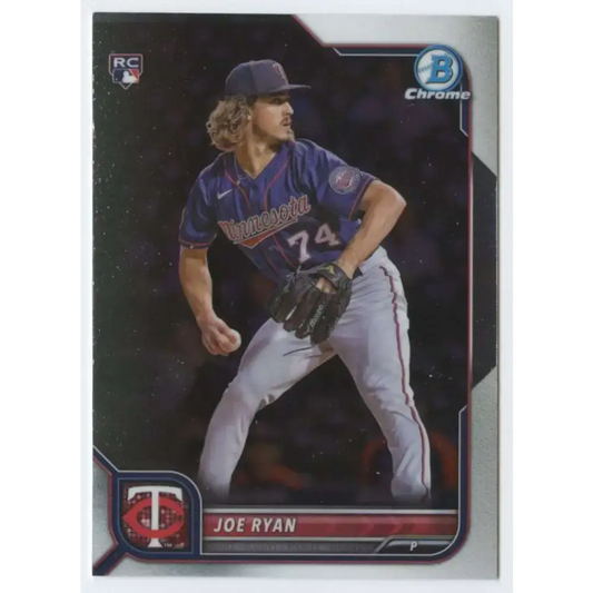 2022 Bowman Chrome #8 Joe Ryan NM-MT RC Rookie Minnesota Twins Baseball Card - Baseball Card Single