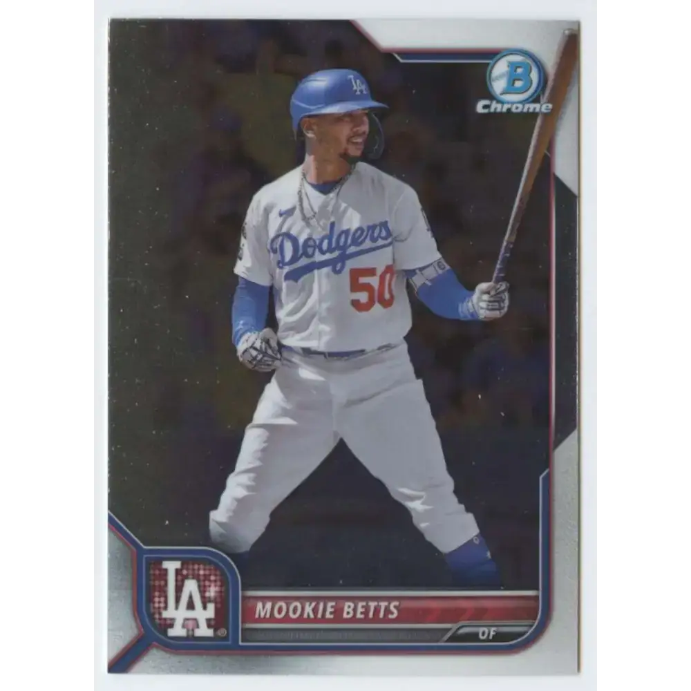 2022 Bowman Chrome #84 Mookie Betts NM-MT Los Angeles Dodgers Baseball Card - Baseball Card Single