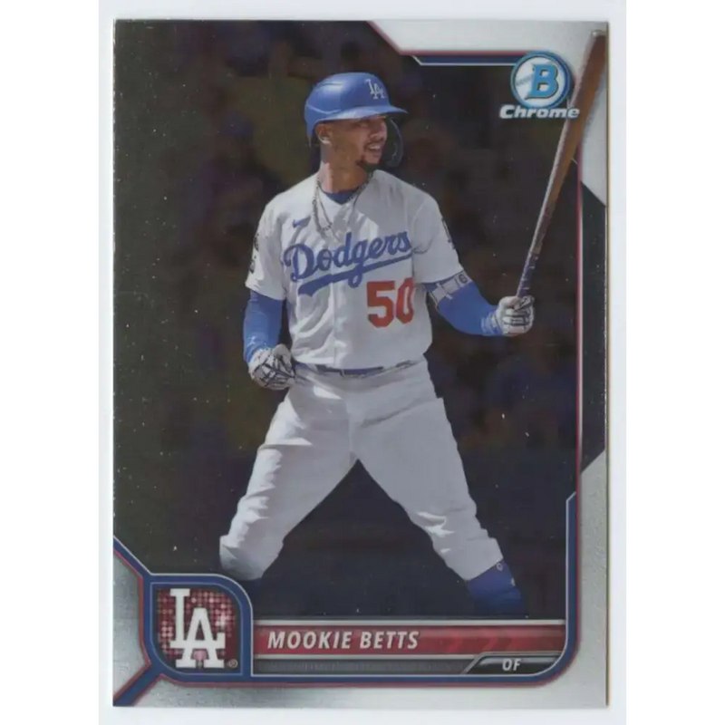 2022 Bowman Chrome #84 Mookie Betts NM-MT Los Angeles Dodgers Baseball Card - Baseball Card Single
