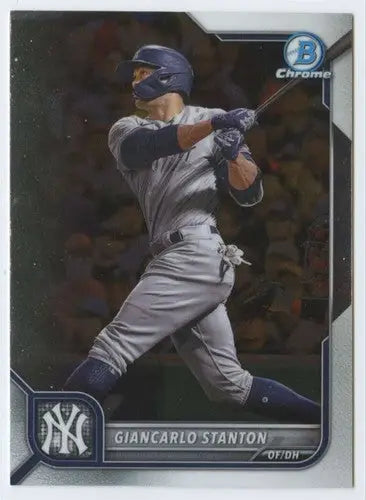 Original gloss Bowman Chrome Giancarlo Stanton baseball card NY Yankees 2022 product