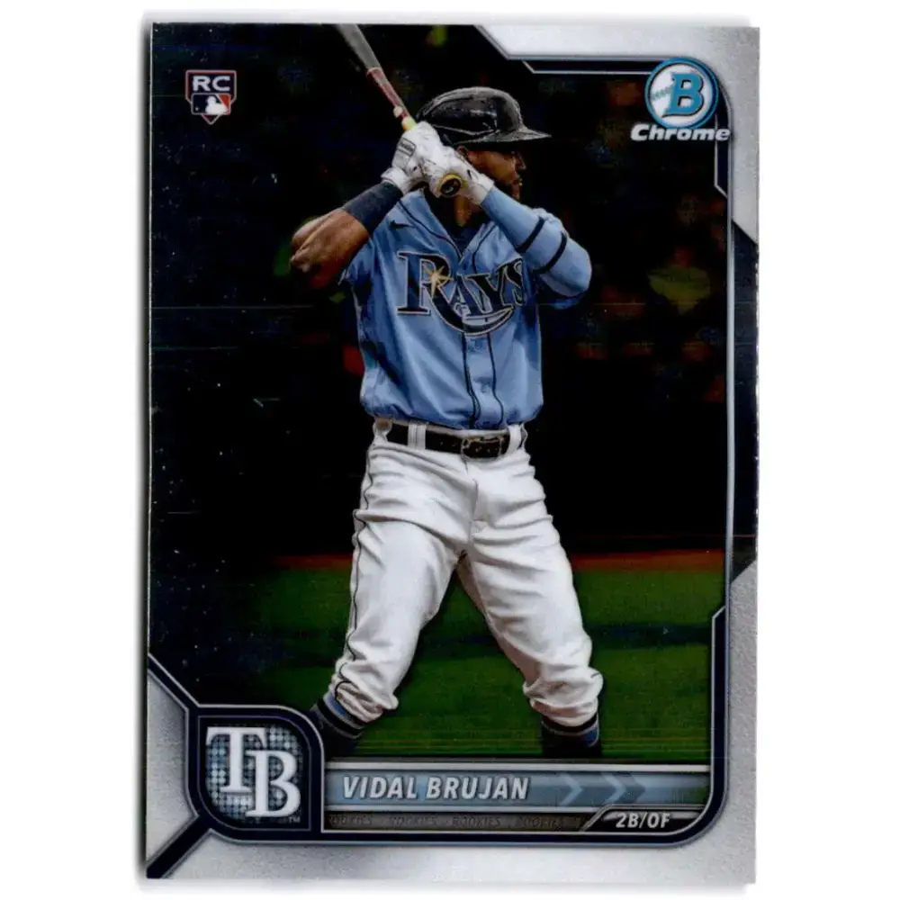 2022 Bowman Chrome #89 Vidal Brujan NM-MT RC Rookie Tampa Bay Rays Baseball Card - Baseball Card Single