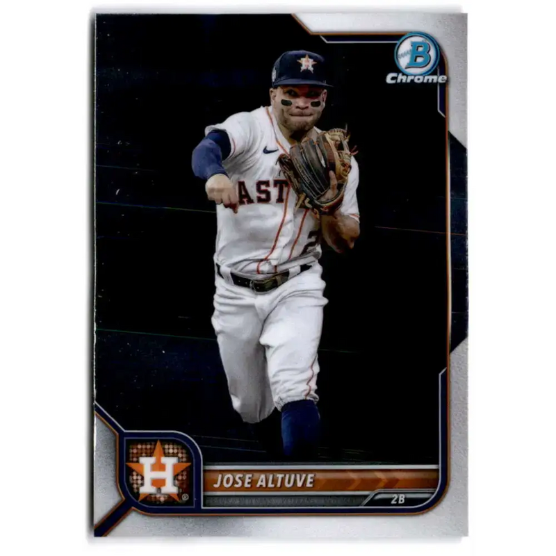 2022 Bowman Chrome #9 Jose Altuve NM-MT Houston Astros Baseball Card - Baseball Card Single