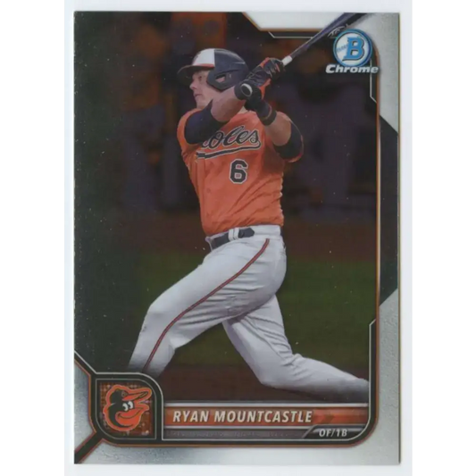 2022 Bowman Chrome #91 Ryan Mountcastle NM-MT Baltimore Orioles Baseball Card - Baseball Card Single