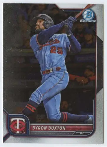 Original gloss Bowman Chrome Byron Buxton baseball card from 2022 product