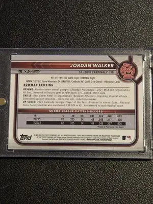 2022 Bowman Chrome #BCP-221 Jordan Walker Prospects - Baseball Card Single