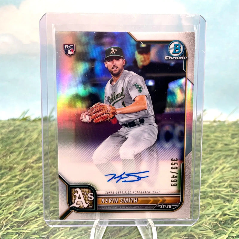 2022 Bowman Chrome Kevin Smith RC Rookie Refractor AUTO /499 #CRA-KS Oakland A’s - Baseball Card Single
