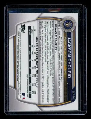 2022 Bowman Chrome Mega Box Jackson Chourio Mojo Refractor Baseball - Baseball Card Box
