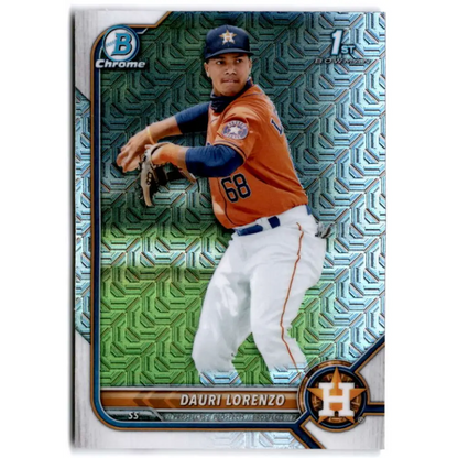 2022 Bowman Chrome Mega Box Mojo Refractor #BCP-11 Dauri Lorenzo NM-MT Houston Astros Baseball Card Image 1