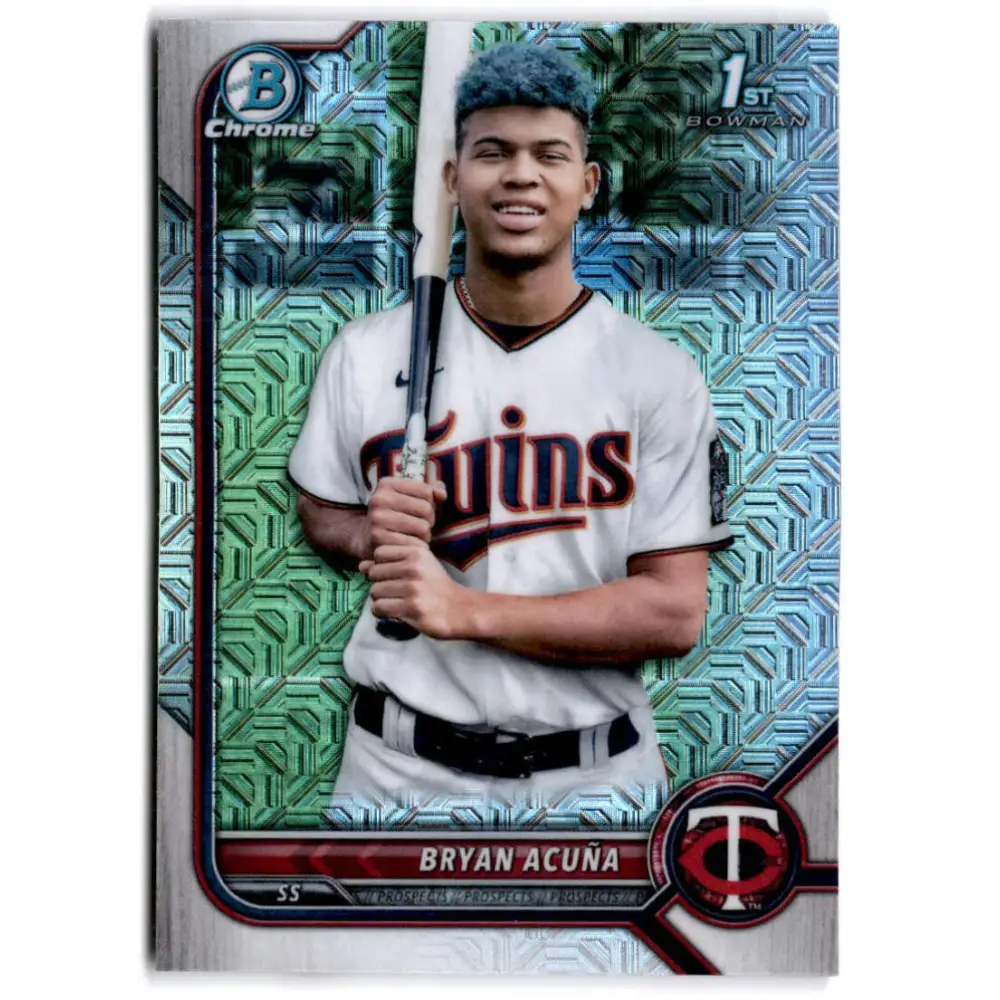 2022 Bowman Chrome Mega Box Mojo Refractor #BCP-151 Bryan Acuna NM-MT Minnesota Twins Baseball Card Image 1