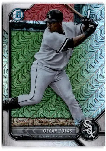 2022 Bowman Chrome Mega Box Mojo Refractor #BCP-152 Oscar Colas NM-MT W ID:52500 - Baseball Card Single