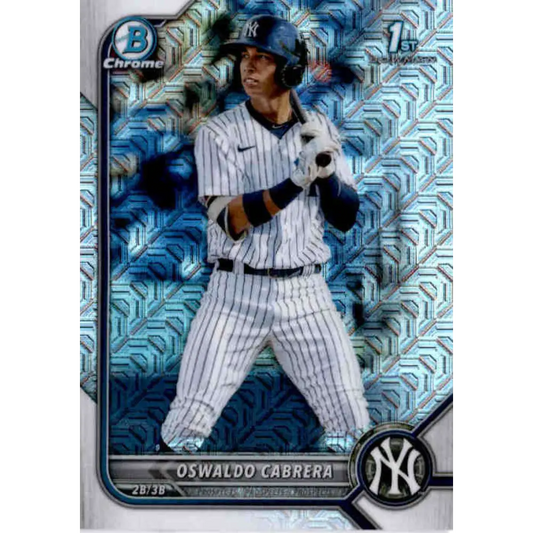 2022 Bowman Chrome Mega Box Mojo Refractor #BCP-17 Oswaldo Cabrera NM-MT New York Yankees Baseball Card Image 1