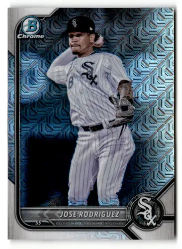 Jose Rodriguez baseball card from Bowman Chrome Mega Box Mojo Refractor collection