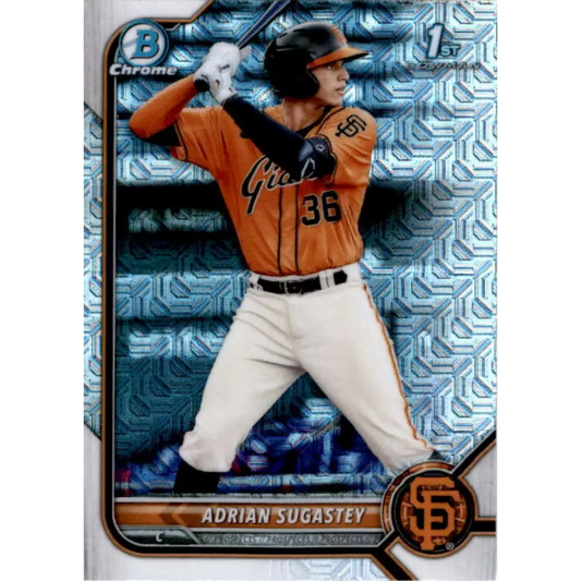 2022 Bowman Chrome Mega Box Mojo Refractor #BCP-19 Adrian Sugastey NM-MT San Francisco Giants Baseball Card Image 1