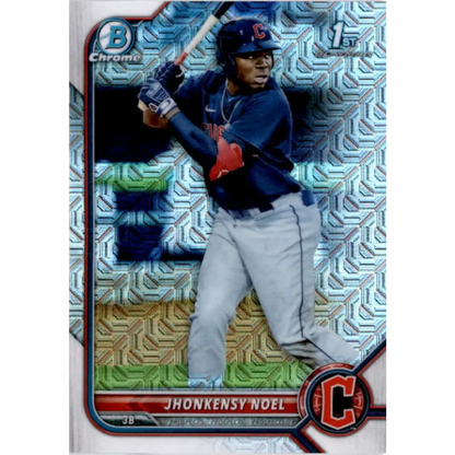 2022 Bowman Chrome Mega Box Mojo Refractor #BCP-2 Jhonkensy Noel NM-MT Cleveland Guardians Baseball Card Image 1