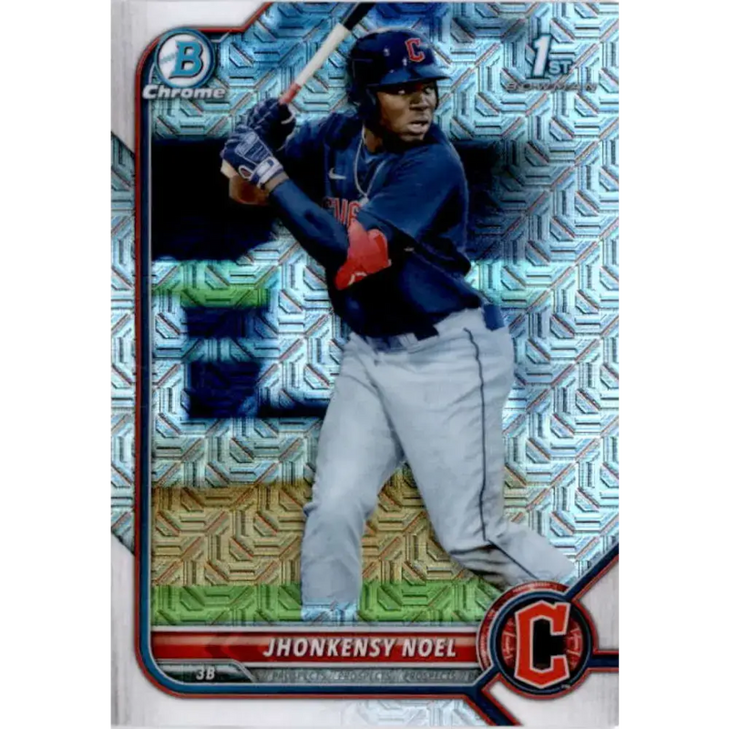 2022 Bowman Chrome Mega Box Mojo Refractor #BCP-2 Jhonkensy Noel NM-MT Cleveland Guardians Baseball Card - Baseball