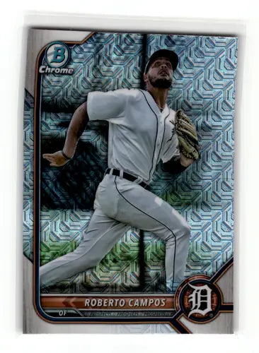 Roberto Campos baseball card from 2022 Bowman Chrome Mega Box Mojo Refractor