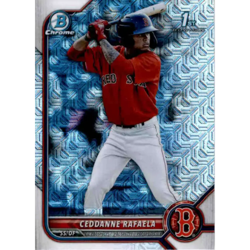 2022 Bowman Chrome Mega Box Mojo Refractor #BCP-61 Ceddanne Rafaela NM-MT Boston Red Sox Baseball Card - Baseball Card