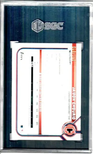 2022 Bowman Chrome Mega Box Mojo Refractor Blue #BCP-174 Jaison Chourio MINT SGC