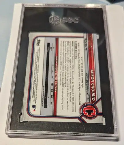 2022 Bowman Chrome Mega Box Mojo Refractor Blue #BCP-174 Jaison Chourio MINT SGC