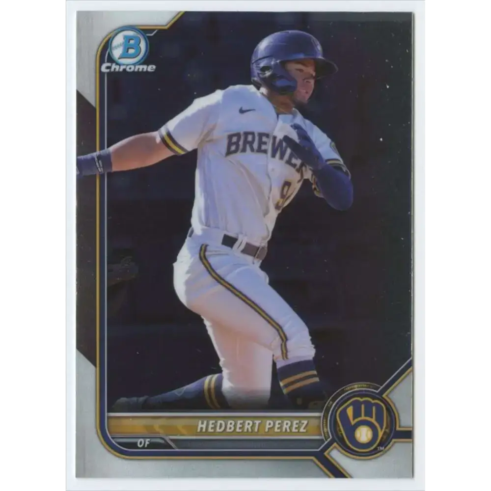 2022 Bowman Chrome Prospects #BCP-162 Hedbert Perez NM-MT Milwaukee Brewers Baseball Card - Baseball Card Single