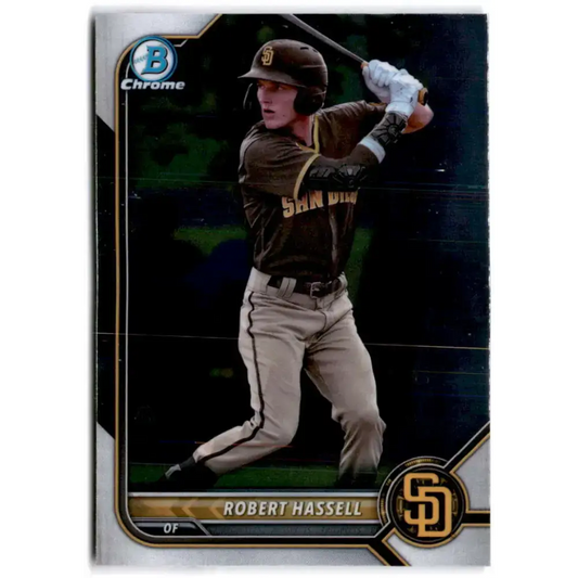 2022 Bowman Chrome Prospects #BCP-169 Robert Hassell NM-MT San Diego Padres Baseball Card - Baseball Card Single