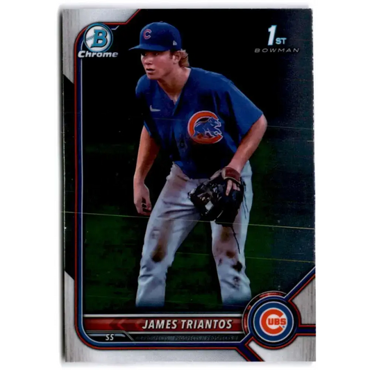 2022 Bowman Chrome Prospects #BCP-208 James Triantos NM-MT Chicago Cubs Baseball Card - Baseball Card Single