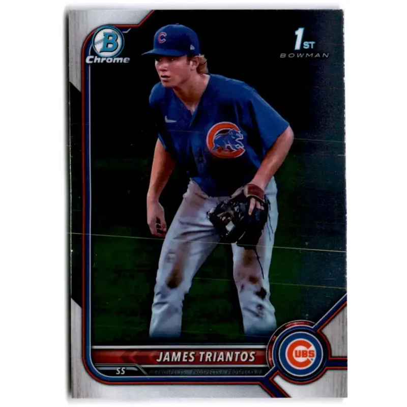 2022 Bowman Chrome Prospects #BCP-208 James Triantos NM-MT Chicago Cubs Baseball Card - Baseball Card Single